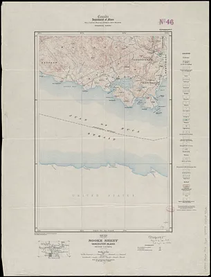 Sooke sheet, Vancouver Island, British Columbia