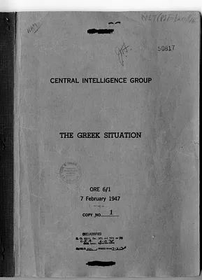 Central Intelligence Group, Office of Reports and Estimates Report, Number 6/1, The Greek Situation