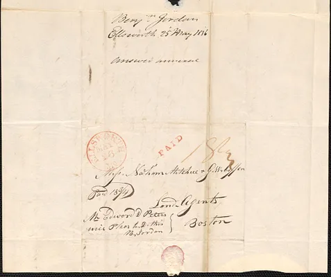 Benjamin Jordan to George W. Coffin, 25 May 1836