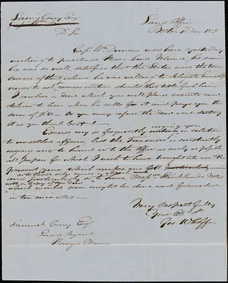 George Coffin to Samuel Cony, 16 December 1848