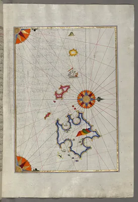 Map of Two Unnamed Island Between Dubrovnik and Split