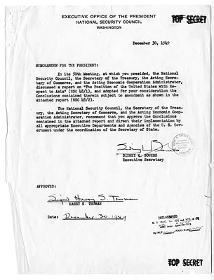 Memorandum from Sidney Souers to President Harry S. Truman