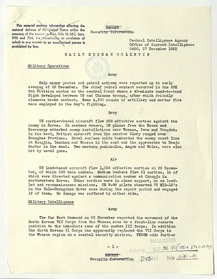 Memorandum, Daily Korean Bulletin