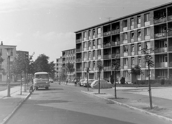 Residential Street Scene in József Attila Housing Estate