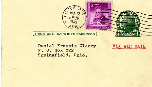 Postcard from Ike Murry to Daniel F. Clancy
