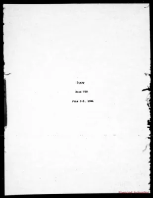 Volume 739, June 3 – June 5, 1944