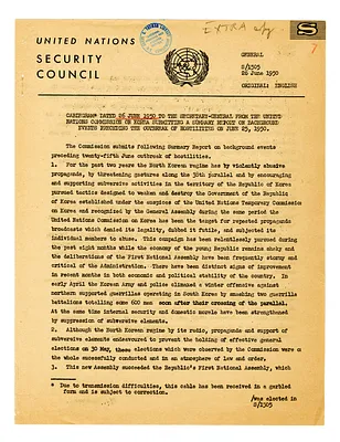United Nations Security Council Press Release