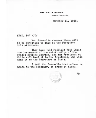 Memorandum from Roberta Barrows to Matthew Connelly