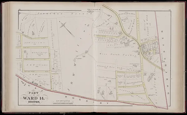 Atlas of the county of Suffolk, Massachusetts : vol. 2nd late city of Roxbury, now wards 13-14 and 15, city of Boston