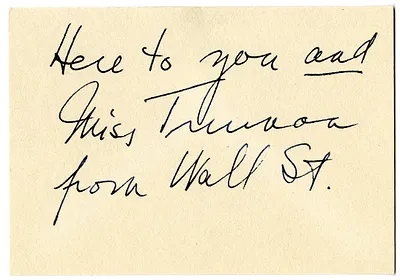 Card from Harry S. Truman to Bess W. Truman and Margaret Truman