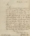 Letter by William Shirley, Boston, Massachusetts, to Jacob Wendell, Boston, Massachusetts.