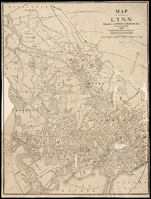 Map of the city of Lynn