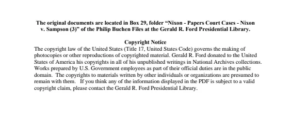 Nixon - Papers Court Cases - Nixon v. Sampson (3)