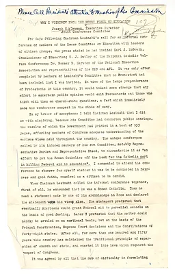 Statement from Joseph M. Dawson, "Why I Withdrew from the House Forum on Education"