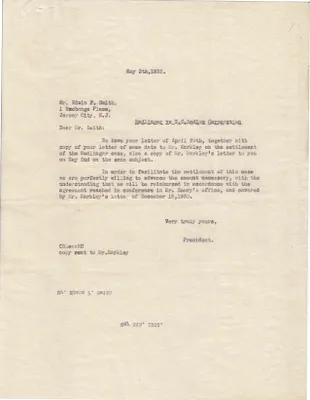 Letters Sent to Edwin F. Smith, May 5, 1932