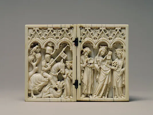 Diptych with Saint George and the Dragon, and the Virgin and Child with Saints