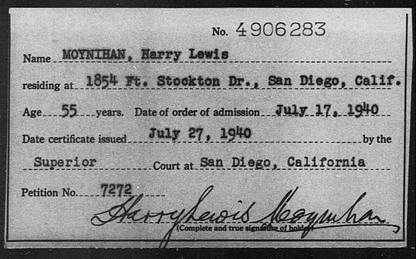 Moynihan, Harry Lewis - 1940