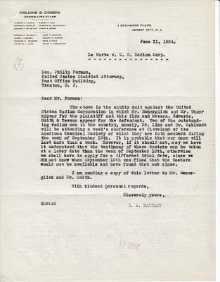 Letters Received to Philip Forman, June 11, 1934