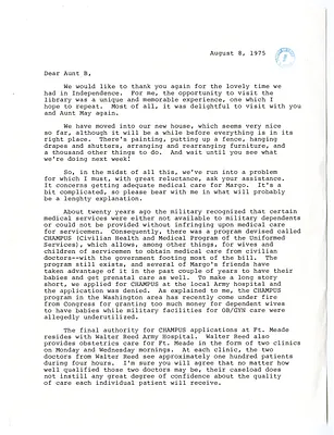 Letter from Jerry Richman to Bess W. Truman