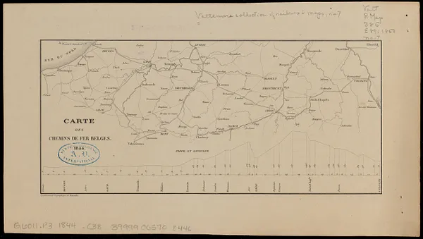 Carte des chemins de fer Belges