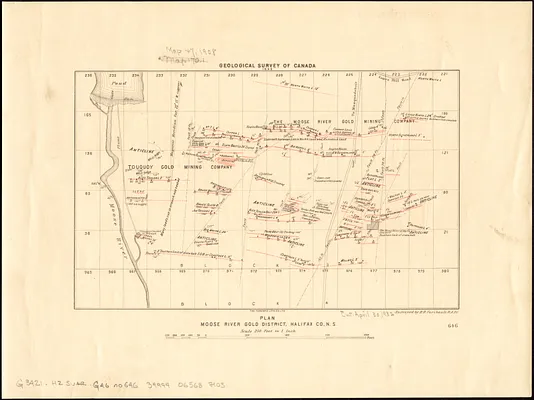 Plan Moose River gold district, Halifax Co., N.S