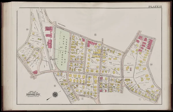 Atlas of the town of Brookline, Norfolk County, Massachusetts
