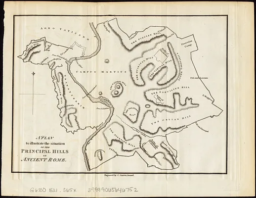 A plan to illustrate the situation of the principal hills of ancient Rome