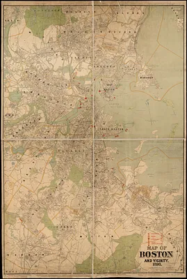 Map of Boston and vicinity
