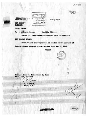 Telegram from President Harry S. Truman to Marshal Joseph Stalin