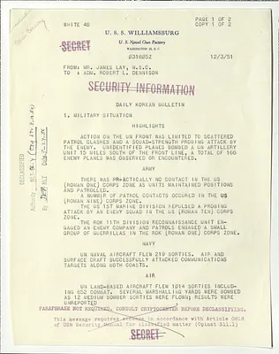 Memorandum, Daily Korean Bulletin