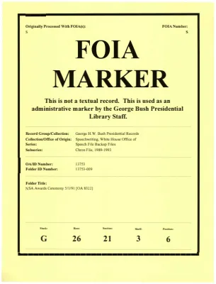 NSA Awards Ceremony 5/1/91 [OA 8322]