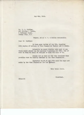 Letters Sent to E.A. Markley, May 8, 1928