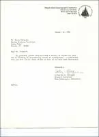 Correspondence: Letter from Catherine A. Offinger (WHOI - Research Assistant Deep Submergence Laboratory) to Mr. David Tolmazin (Marine Sciences Institute).
