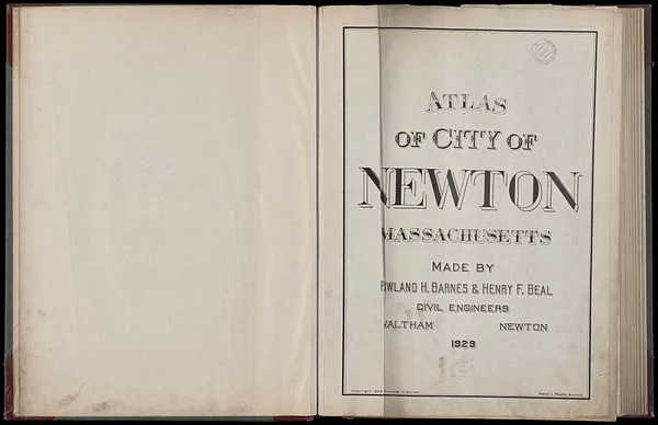 Atlas of the city of Newton, Massachusetts
