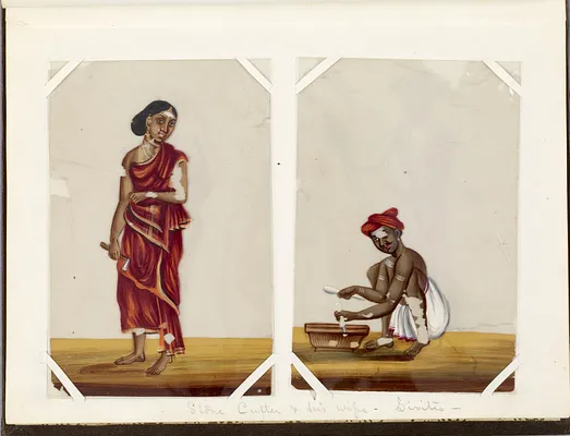 Leaf from Bound Collection of Twenty Miniatures Depicting Village Life