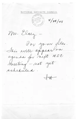 Memorandum from Ina Holtzscheiter to George Elsey