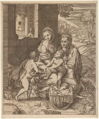The Holy Family (La Perla) (after Raphael)