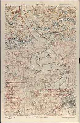 Carte générale des objectifs d'artillerie à la date du 9 Septembre 1918
