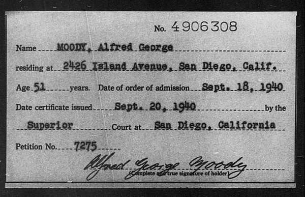 Moody, Alfred George - 1940