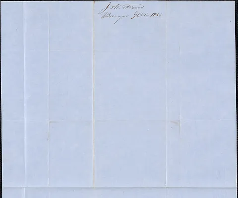 Jeremiah Frees and William Frees to George Coffin, 7 October 1850