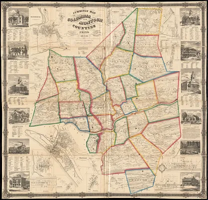 Cummings' map of Columbia and Montour counties, Penn'a