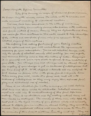 J. F. Lucas to Sacco-Vanzetti Defense Committee, Hoodsport, Wash., [November 1927?]