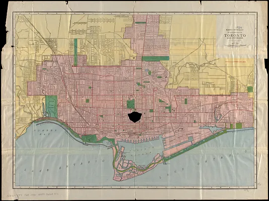 Rand McNally standard map of Toronto and environs