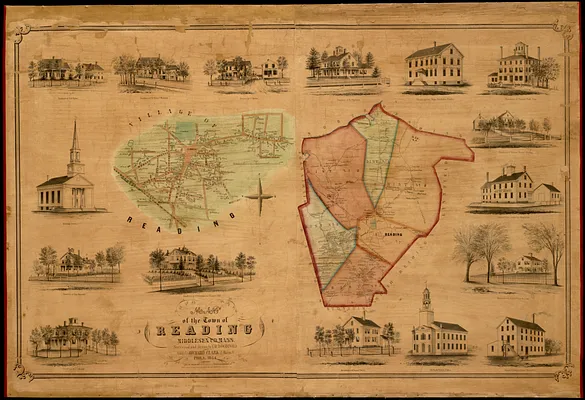 Map of the town of Reading