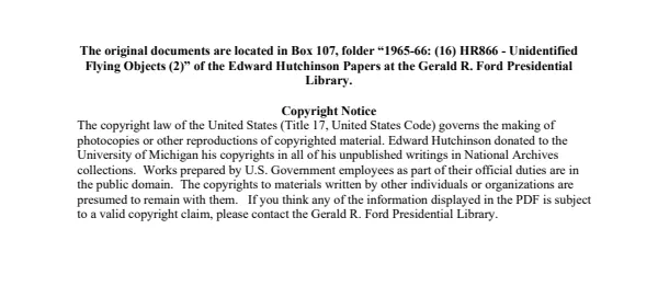 1965-66: (16) HR866 - Unidentified Flying Objects (2)