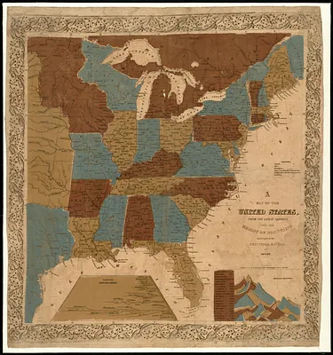 Map of the United States, from the latest surveys