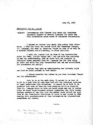 Memorandum from Stephen J. Spingarn to Donald S. Dawson