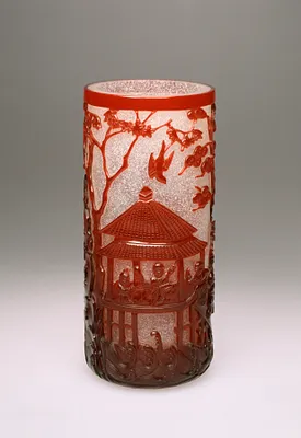 Brushholder with Figures in a Garden