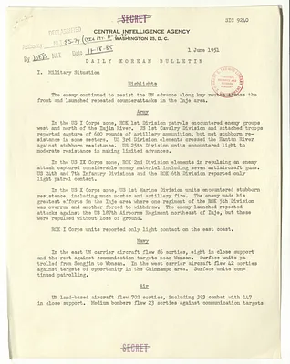 Memorandum, Daily Korean Bulletin