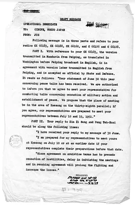 Memorandum to the Commander in Chief, Far East from the Joint Chiefs of Staff